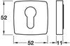 RO13 Escutcheons 52x52mm Pro Cyl ZA Rose