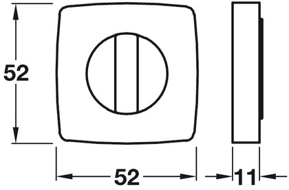 RO13 Escutcheons 52x52mm WC Set ZA AB