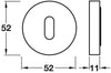 RO14 Escutcheons D52mm Std KW ZA BN Blk