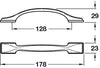 Shapes D Pull Handle ZA Ant Brs 128mm cc