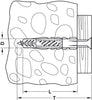 Fischer UX Uni Wall Plug D8x50mm Nylon