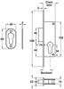 Narrow Mortice Deadlock 30/46mm SSS