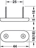 Pin Type Glide 44x16mm w 2 Nails Pl Wht
