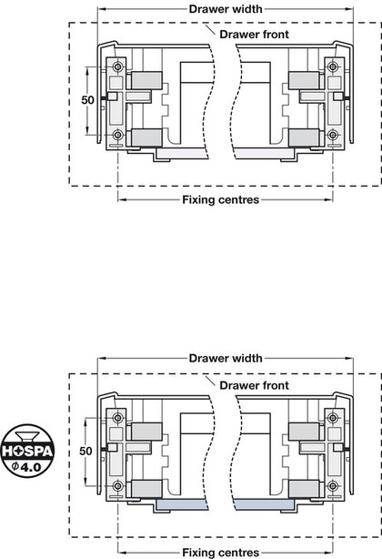 Moulded Plastic Drawer Pl Wht 430x600mm
