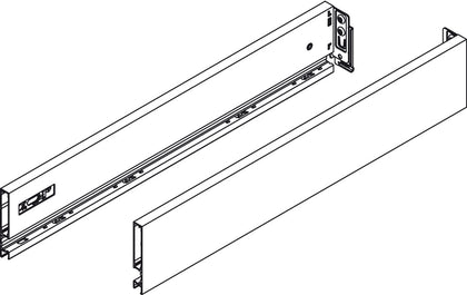 Vionaro Drawer Sides 89/500mm Slv