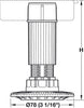 AXILO 78 Plinth Foot/Shaft H125mm Plug