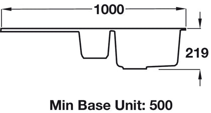 RM AND1052CW/ Andesite Ign 1.5B Sink Wht