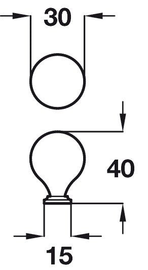 Odessa Knob D30x38mm Brshd Copper
