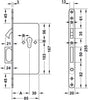 Mortice Cyl Sliding Dr Hookbolt Lock SSS