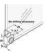 Glass Door Pull Black 6.7mm Thick