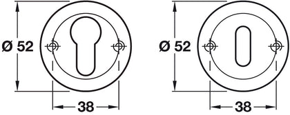 Selma/Duo/Duke Escutcheons ProCyl/Std KW
