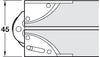 Folding Table Hinge 18mm St Blue Galv