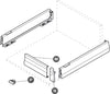 MX 400mm Internal Front Rail Set Grey