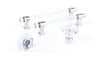 Glacio Knob Zinc/Gls Clr/Nkl D44x25mm