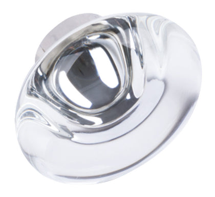 Glacio Knob Zinc/Gls Clr/Nkl D44x25mm