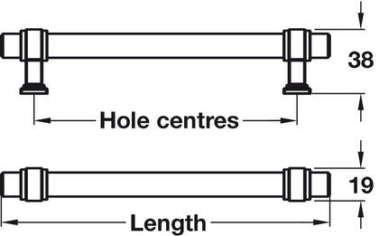 Glacio Pull Hdl Zinc/Gls Clr/Nkl 128mmcc