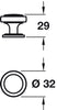 Rochdale Knob ZA Sat Nkl D32x29mm