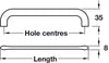 Curly D Pull Hdl ZA Black 64mm cc