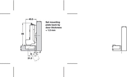 Tiomos 120D Hinge Click w SC DF Inset