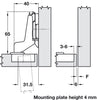 Nexis 95D Hinge Slide Sprung Ins Hos