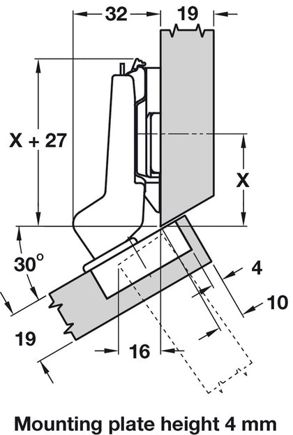 Nexis 95/30D Hinge Sprung Click SF