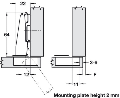 Nexis 125D Hinge Sprung Click SF Full