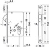 WC Sld Dr Mortice Hooklock Set 67.5mm NP