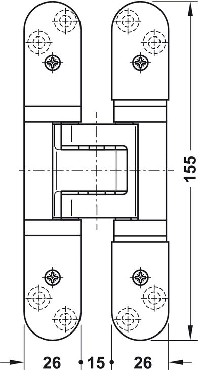 Tectus TE526 3D 180D Hinge 304 SSS