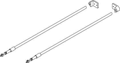Grass Gallery Rail Set 450mm White 9010