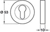 Escutcheon D53mm Pro Cyl ZA BI