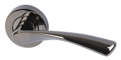 Olton Lever Hdls/Roses ZA Blk Nickel