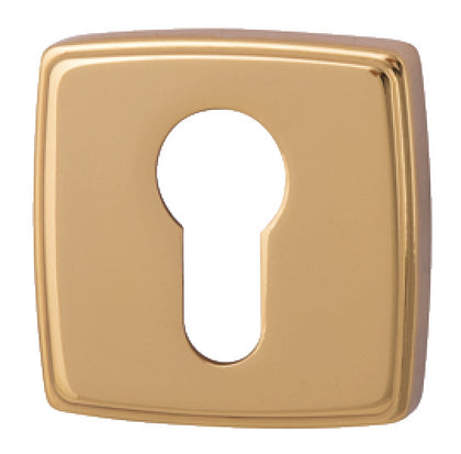 RO13 Escutcheons 52x52mm Pro Cyl ZA Gold