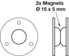 SlidoFold Circular Mag Door Catch Satin