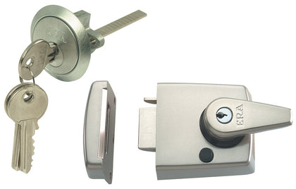 Dbl Lock Rim Nightlatch 70/40mm SN/SC