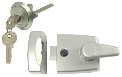 Rim Nightlatch 90/60mm Grey/SC