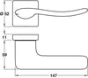 Iris Lever Hdls/Sqr Rose 52mm ZA M.Blk