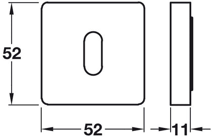 RO11 Escutcheons 52x52mm Std KW ZA BN