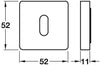RO11 Escutcheons 52x52mm Std KW ZA BN