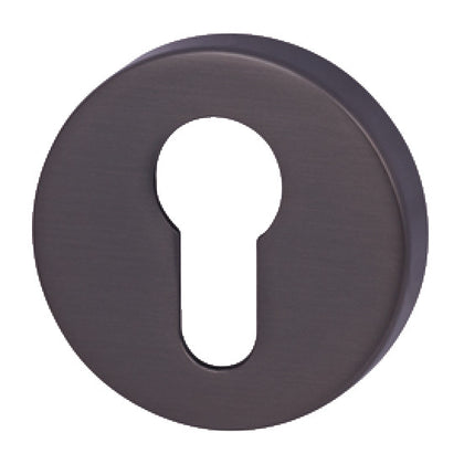 RO12 Escutcheons D52mm Pro Cyl ZA BN Blk