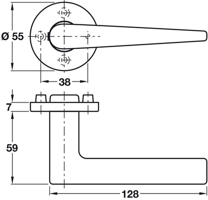 FSB ASL 1005 Lever Hdls/Roses 304 SSS