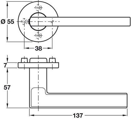 FSB ASL 1035 Lever Hdls/Roses 304 SSS