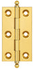 Polished & lacquered Brass Butt Hinge Ball Finial 63x35mm image is of Polished Brass