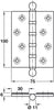 Butt Hinge Ball FR30 100x75mm Brs Cop