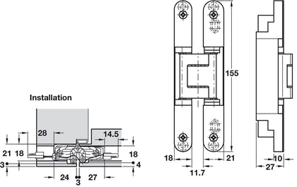 Tectus TE240 3D 180D Energy Hinge MN