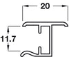 Plinth Connector Linear 146mm Brass