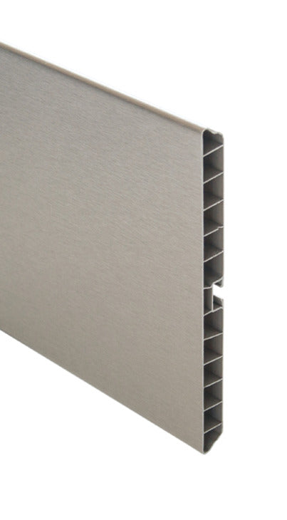 Plinth Panel 147x3000mm PVC/SS Silver