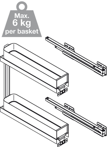 VS SUB Slim 150mm PO 90D 2-Tier Lva Pln