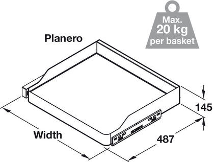 VS SUB 500mm PO Bskt Hinged 1xPln Lva