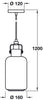 William Dome LED RD Sgl Pendant SN/Clear
