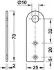 Safe Deposit Box Lock 70x25x18mm St Galv
